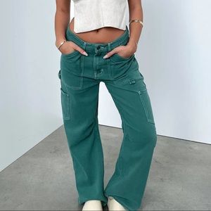 Lioness miami vice pants in forest green